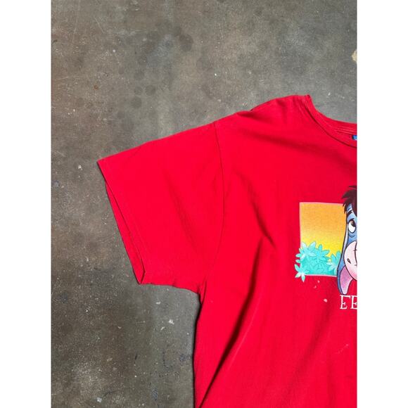 Vtg 90s Disney Eeyore TShirt Red Double Sided Graphic Tee Sz 2X Pooh Jerry Leigh - Picture 8 of 11